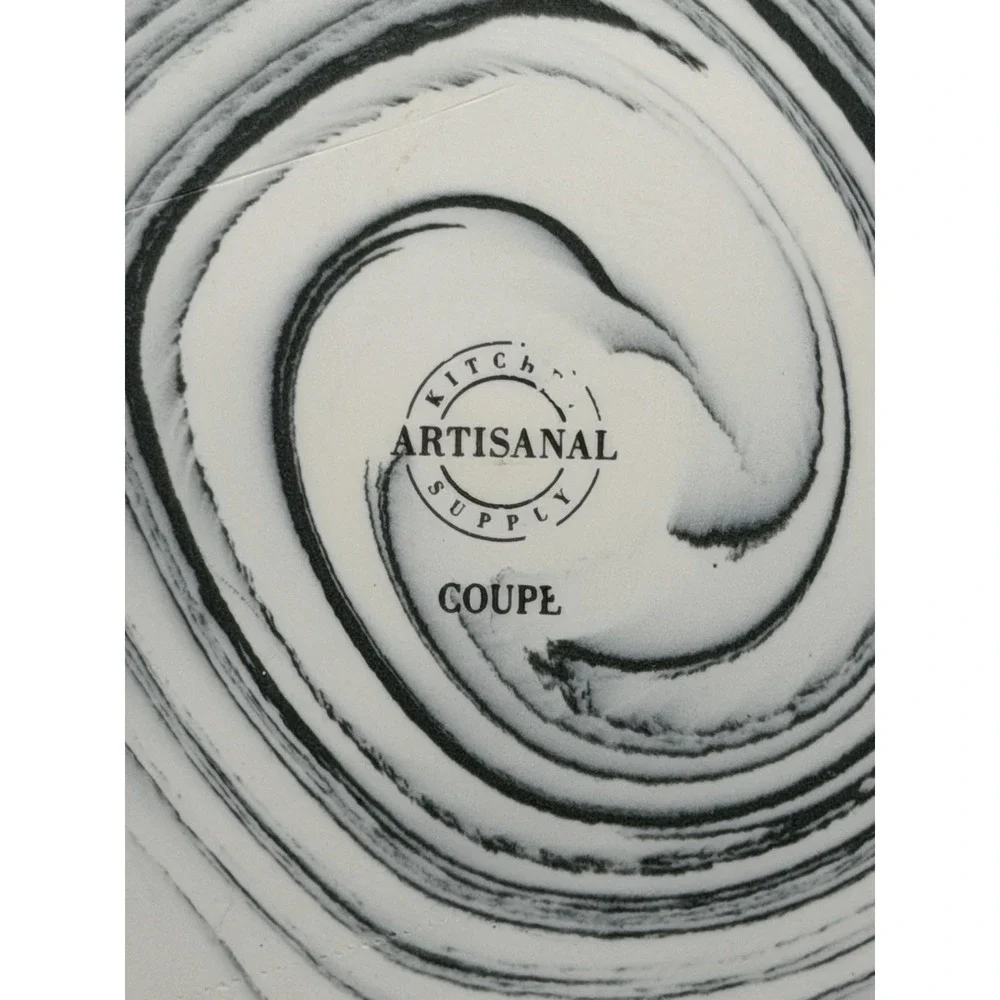 Artisanal Kitchen Supply Marble Black‎ Coupe Dinner Plate 10.75